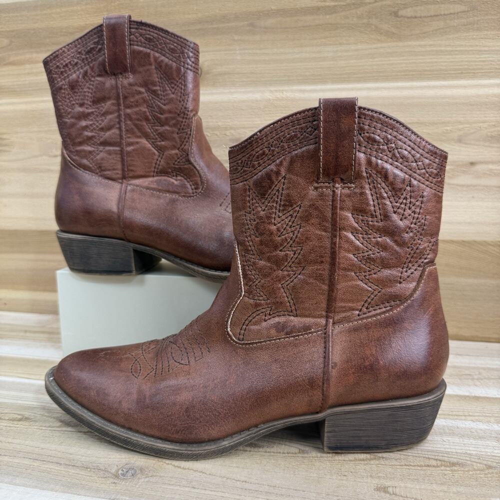 Coconuts by Matisse Ankle Boots Tan Brown Western Cowboy Rodeo Women’s Size 7M